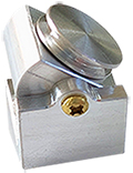 EM-Tec TV12-P mini variable 0-90° angle tilt pin stub holder, angle indicators at 0, 30, 45, 70 and 90 degrees, pin